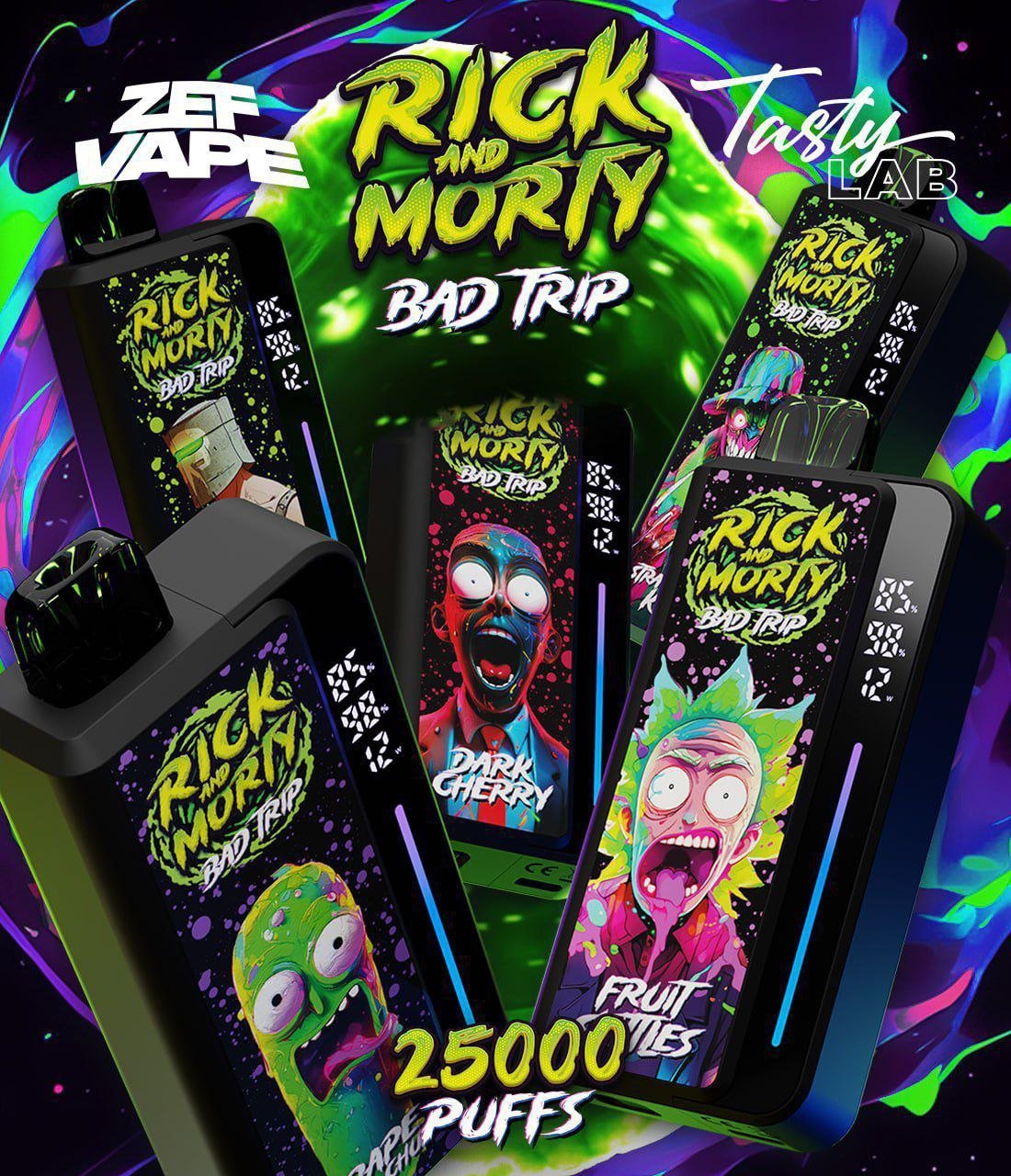 RICK AND MORTY BAD TRIP 25000 ORIGINAL (Гранат смородина)