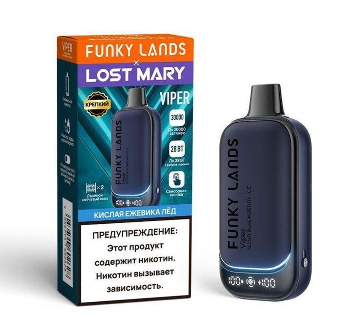 FUNKY LANDS и LOST MARY Viper 30000 original (Ледяной арбуз)